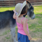 Kinder und Jugendfarm Esel und Mädchen