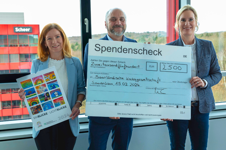 Spendenübergabe Scheer GmbH