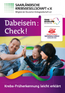 Das Cover der Broschüre zur Früherkennung in leichter Sprache