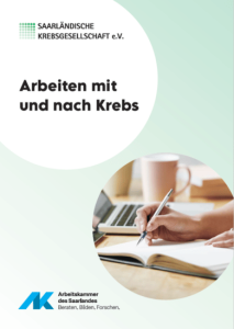 Die Titelseite der Broschüre Krebs und Arbeit